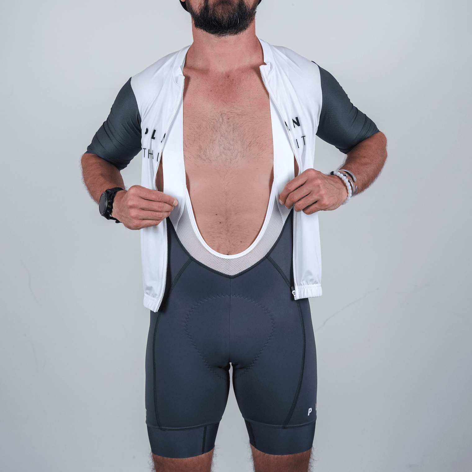 Men's Pro Bib Shorts / Gray "PLANT"