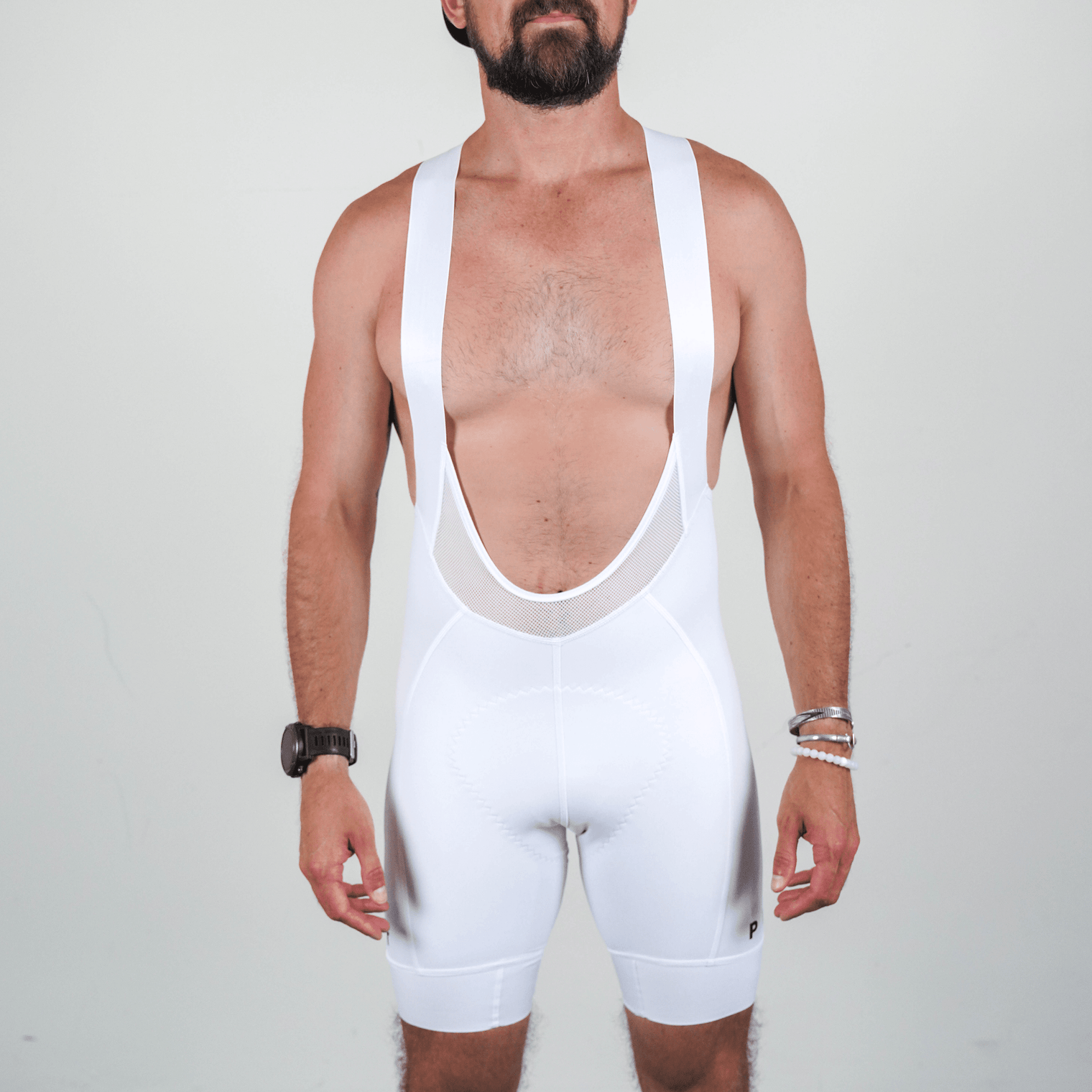 Men's Pro Bib Shorts / White "PLANT"