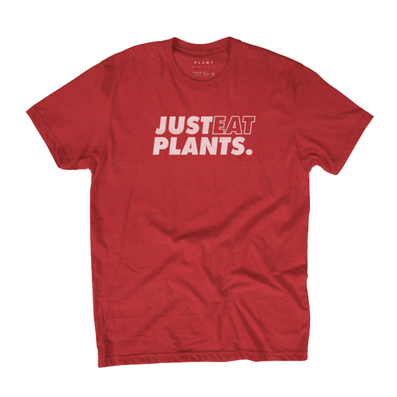 Just Eat Plants Organic T-Shirt (Unisex) / Heathered Red