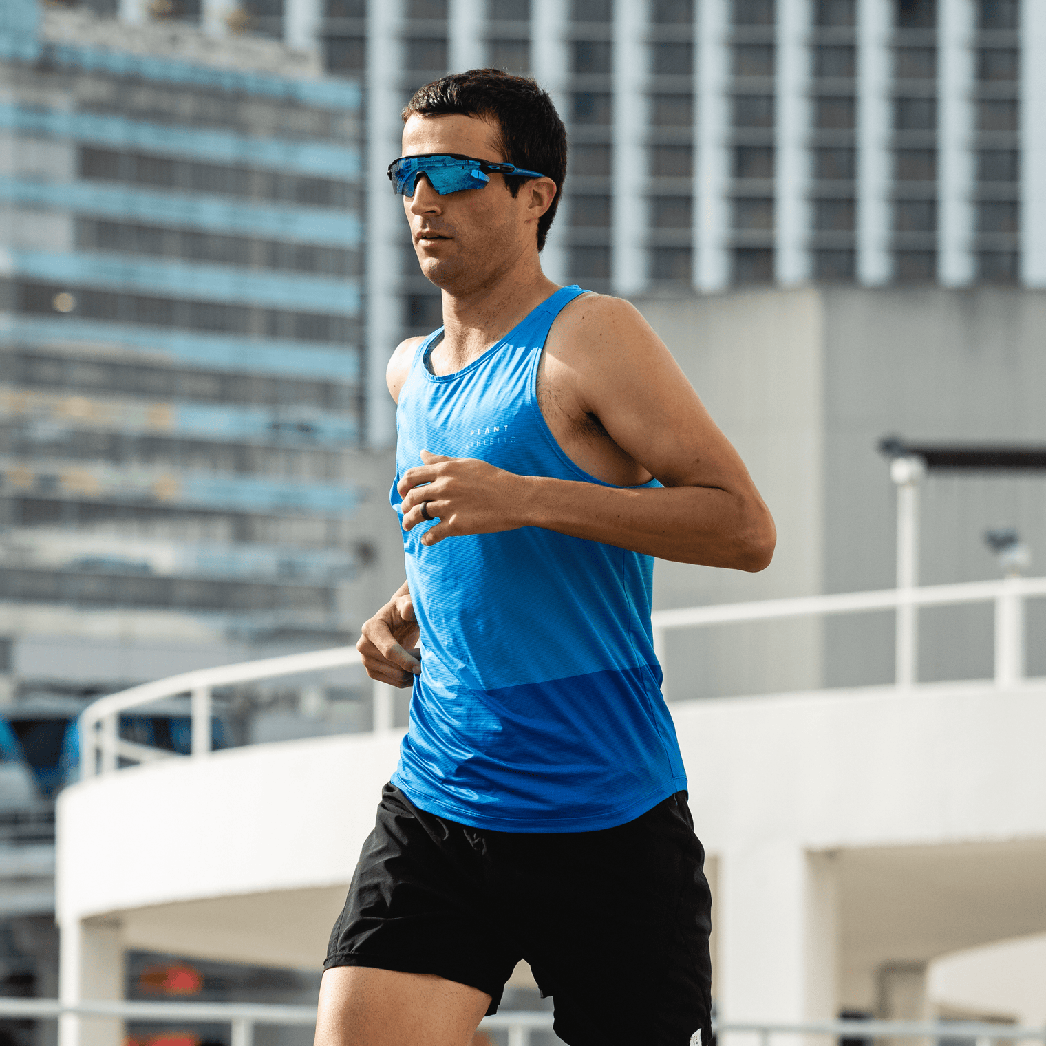 Men's Singlet / Double Aqua